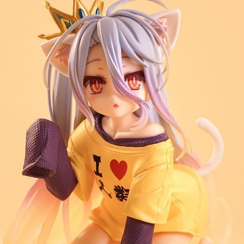 Shiro - No Game No Life (Nekomimi T-Shirt (Desktop Cute) ver.)